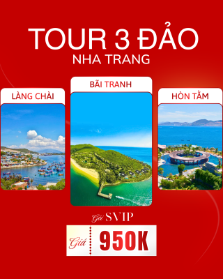 Tour 3 đảo nha trang - gói svip