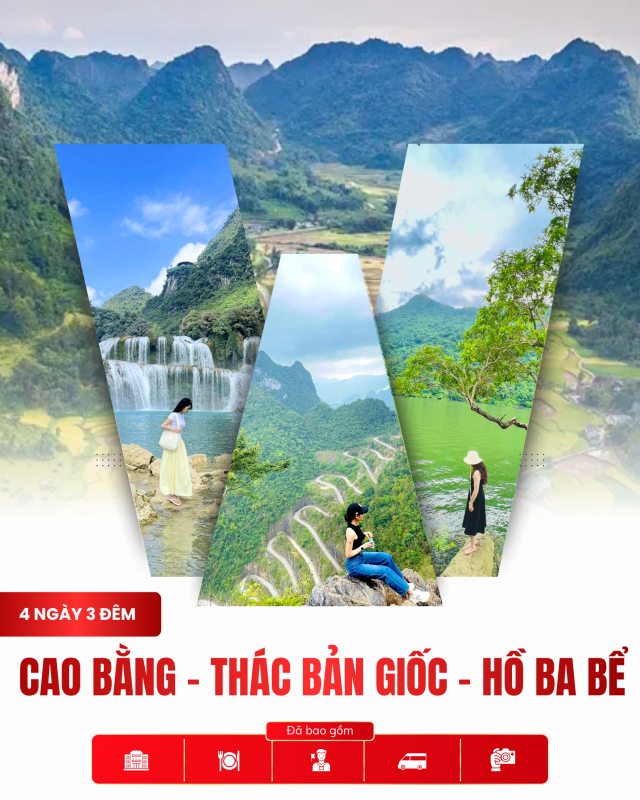 Tour Cao Bằng – Thác Bản Giốc – Hồ Ba Bể 4 Ngày 3 Đêm | Khám Phá Tuyệt Tác Thiên Nhiên Đông Bắc